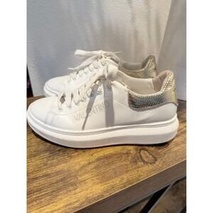 Valentino White Leather Women's Sneakers, Size 8.5